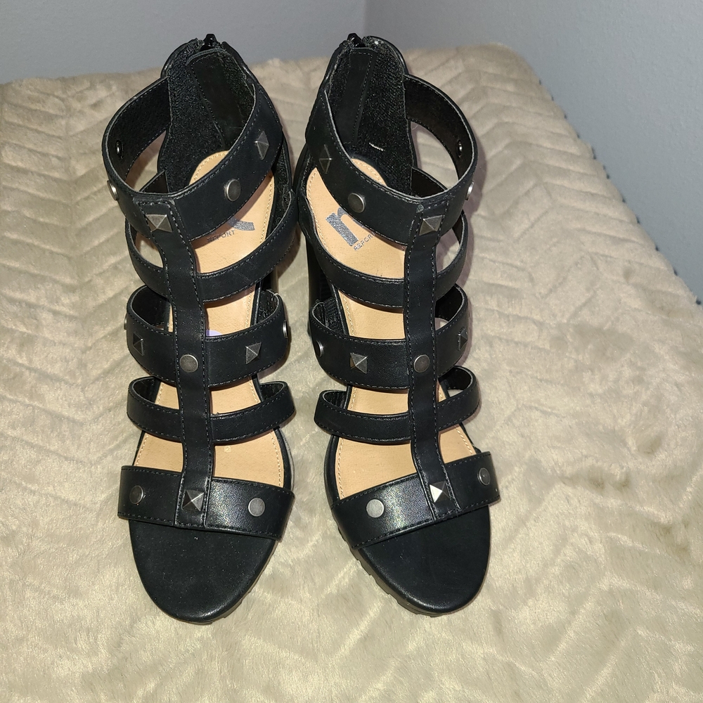 Report Black Studded Heels Size 8.5